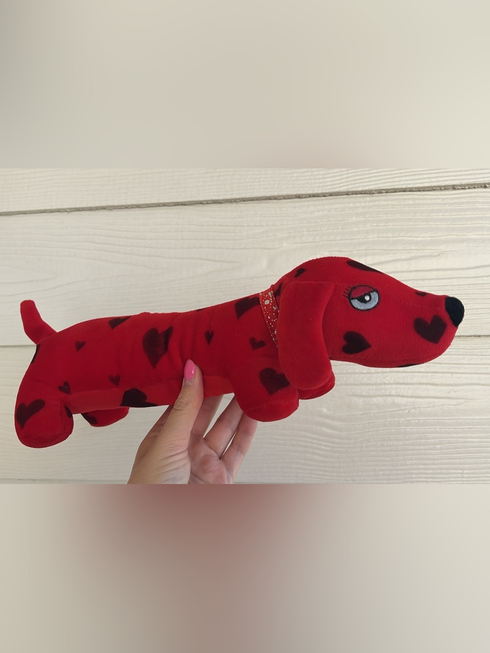 PINK Victoria's Secret | Red Heart Dachshund Plush